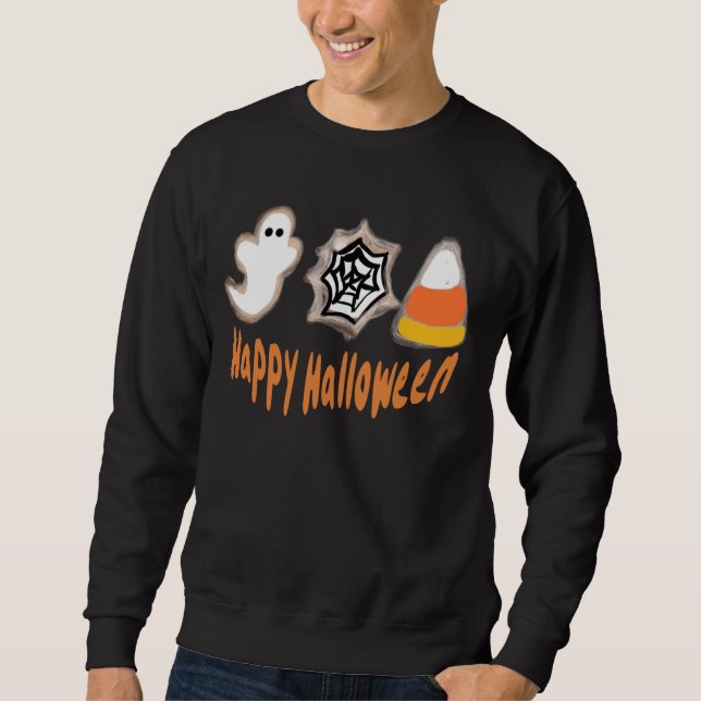 Halloween Cookies Baker Baking Black Sweatshirt (Front)