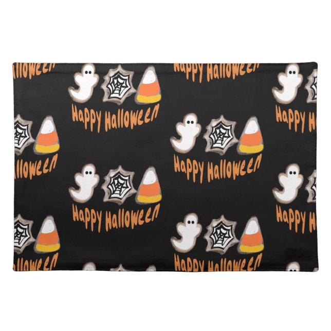 Halloween Cookies Baker Baking  Candy    Cloth Placemat (Front)