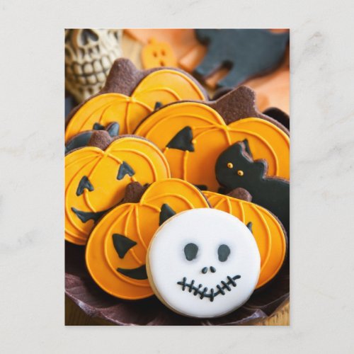 Halloween cookies postcard