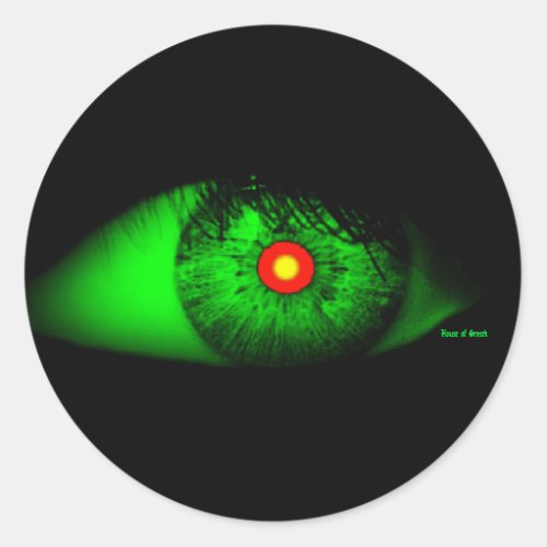 Halloween Cool and Creepy Eye of Witch Classic Round Sticker
