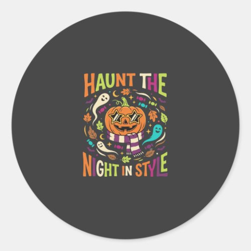 Halloween Cool Jack Lantern Classic Round Sticker