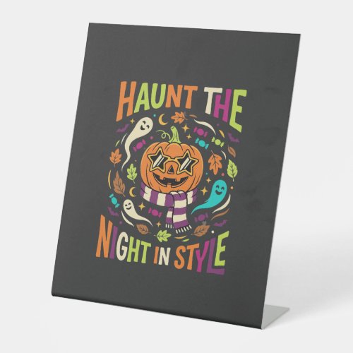 Halloween Cool Jack Lantern Pedestal Sign