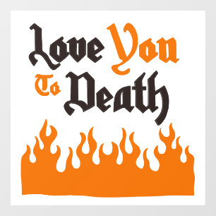 Halloween Cool Spooky Whimsical Typography Orange Window Cling