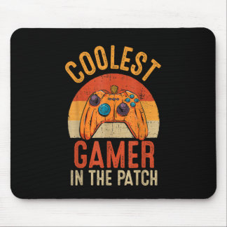 Halloween Coolest Gamer In The Patch Pumpkin Boys Mouse Pad