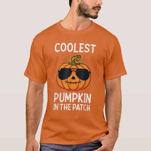 Halloween Coolest Pumpkin In The Patch Boys Girls T_Shirt