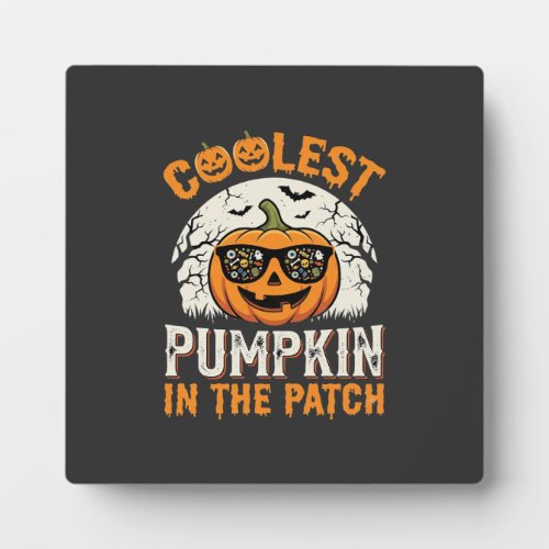 Halloween Coolest Pumpkin in the Patch Design Plaque