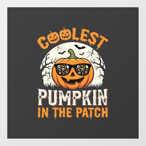 Halloween Coolest Pumpkin in the Patch Design Window Cling