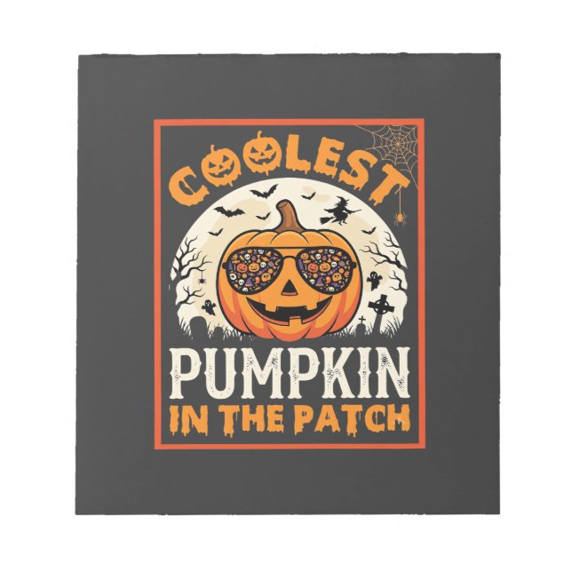 Halloween Coolest Pumpkin in the Patch Sunglasses  Notepad (Front)