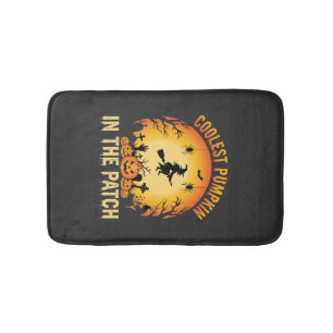 Halloween Coolest Pumpkin in the Patch Witch Desig Bath Mat