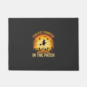 Halloween Coolest Pumpkin in the Patch Witch Desig Doormat