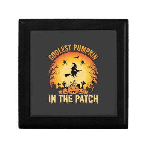 Halloween Coolest Pumpkin in the Patch Witch Desig Gift Box