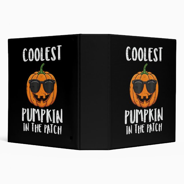 Halloween Coolest Pumpkin Patch Costume Men Boys K 3 Ring Binder (Background)