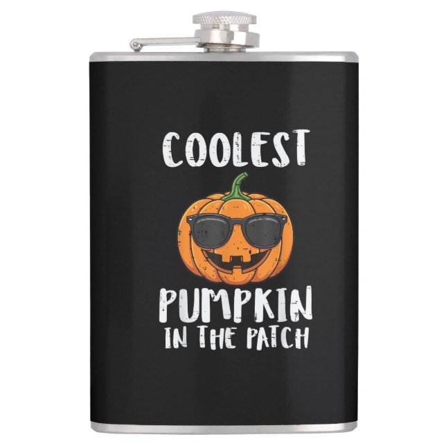 Halloween Coolest Pumpkin Patch Costume Men Boys K Flask (Front)