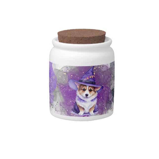 Halloween Corgi Candy Jar (Front)
