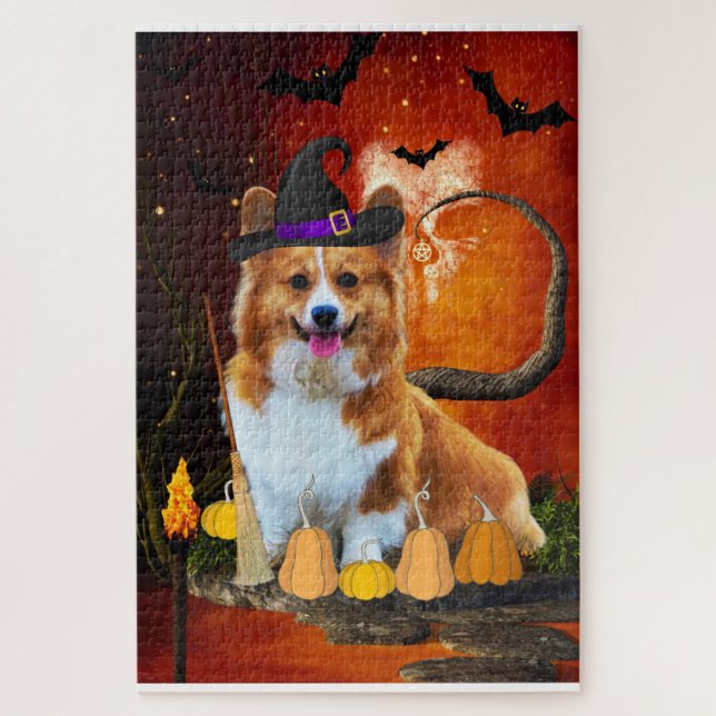 Halloween corgi Dog Jigsaw Puzzle (Vertical)