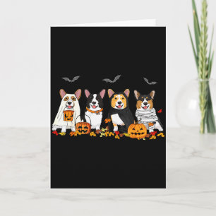Halloween Corgi Ghost Soky Corgi Lovers Dog Mama P Card