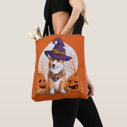Halloween Corgi Tote Bag