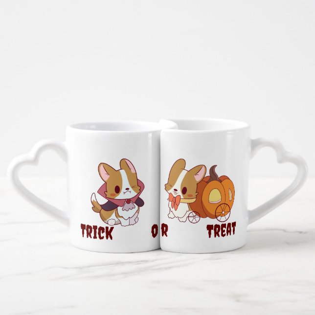 Halloween Corgis Coffee Mug Set (Front Nesting)