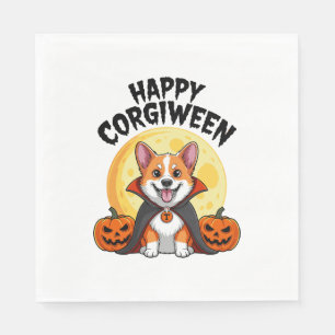 Halloween Corgiween, Spooky Corgi Dog Napkins