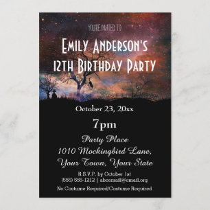 Halloween Cosmic Birthday Invitation