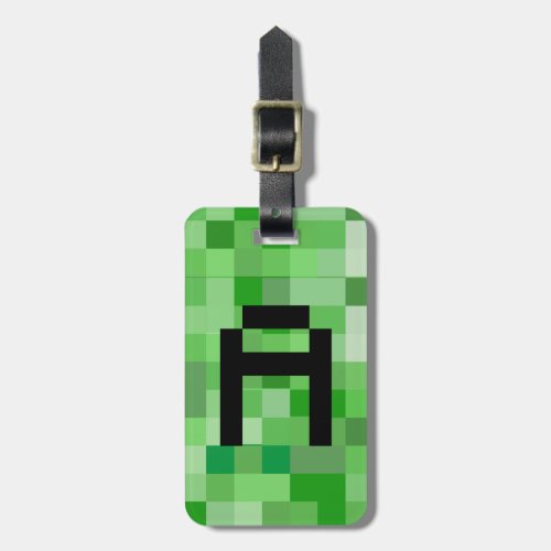 Halloween Cosplay Initial Letter A RPG Gamer Pixel Luggage Tag