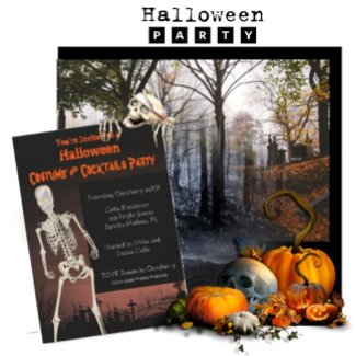 Halloween Costume and Cocktails Party Invitation