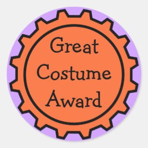 Halloween Costume Award Stickers