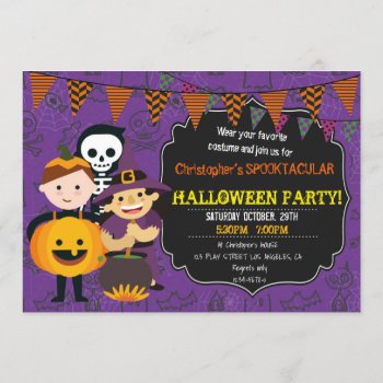 Halloween Costume Birthday Party Invitation by NellysPrint at Zazzle
