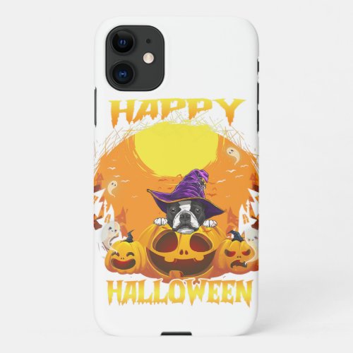 Halloween Costume Boston Terrier Cute Dog Lovers  iPhone 11 Case