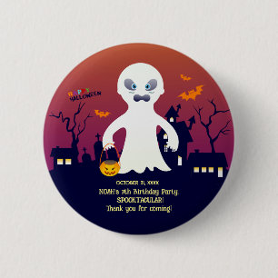 Halloween Costume Boy Birthday Party Button