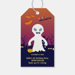 Halloween Costume Boy Birthday Party  Gift Tags
