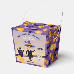 Halloween Costume Boy Wizard Birthday Party Favor Boxes