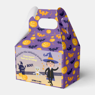Halloween Costume Boy Wizard Birthday Party Favor Boxes