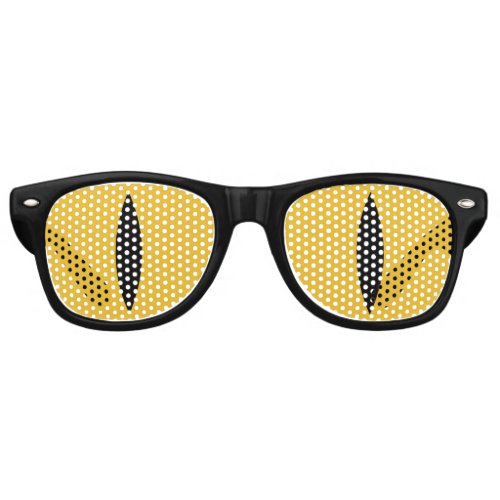 Halloween Costume Cat Eyes Glasses. (Yellow) Retro Sunglasses