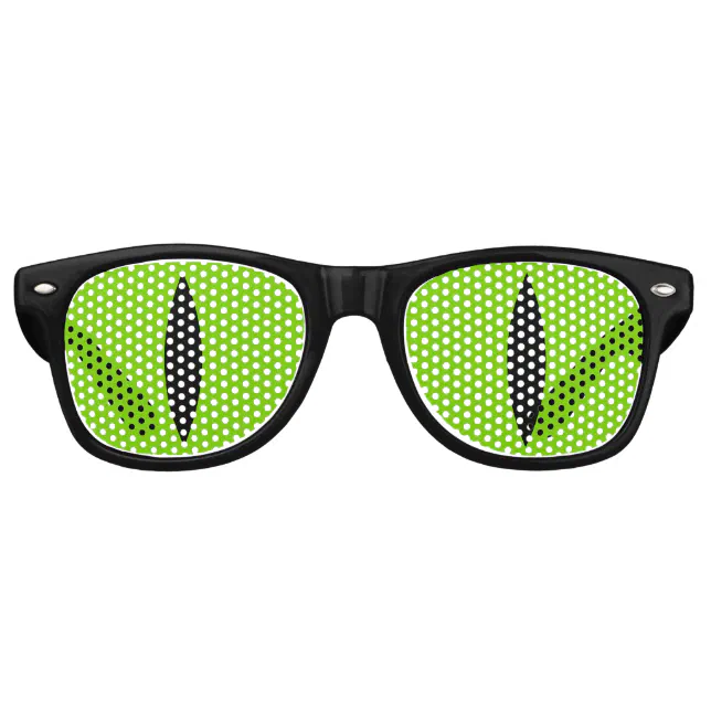 Halloween Costume Cat Witch Eyes (Green) Retro Sunglasses