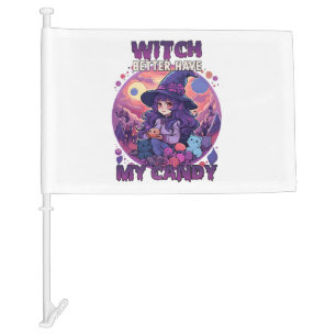 Halloween costume clothing witches Premium Car Flag