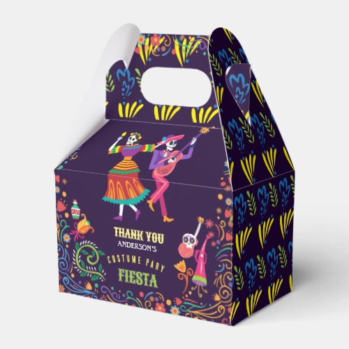 Halloween Costume Colorful Party De los Muertos Favor Boxes