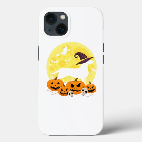 Halloween Costume Dachshund Witch Hat Dog Owner  iPhone 13 Case