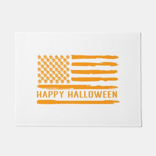 Halloween costume for men USA Flag Pumpkin Squash Doormat