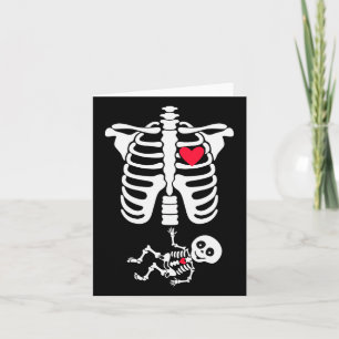 Halloween Costume For Pregnant Mom To Be Skeleton Card
