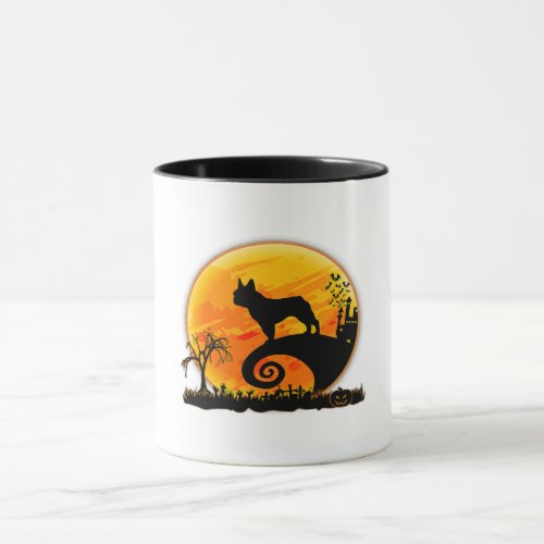 Halloween Costume French Bulldog Dog And Moon Mug