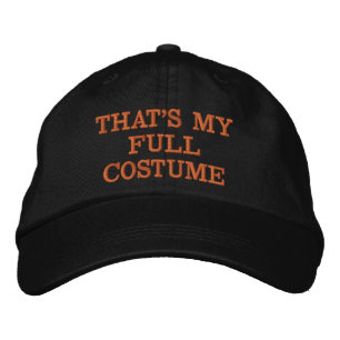 Halloween Costume Fun Cute Orange  Embroidered Baseball Cap