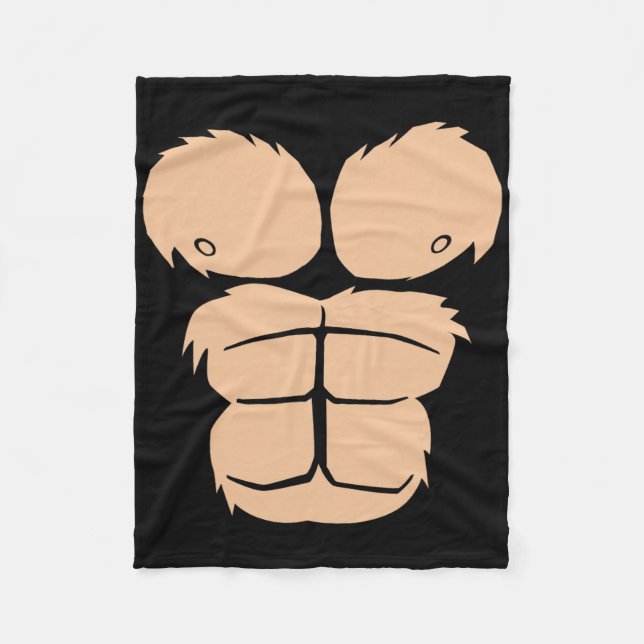 Halloween Costume Fun Monkey Gorilla Chest Suit Ha Fleece Blanket (Front)