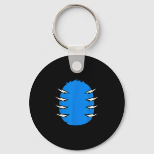 Halloween Costume Funny Blue Tiger Diy Group Match Keychain