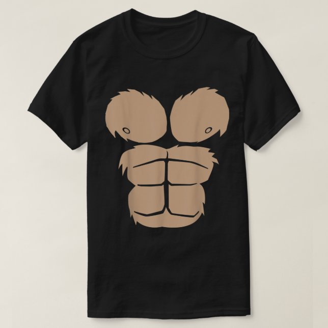 Halloween Costume Funny Monkey Gorilla Chest Suit  T-Shirt (Design Front)