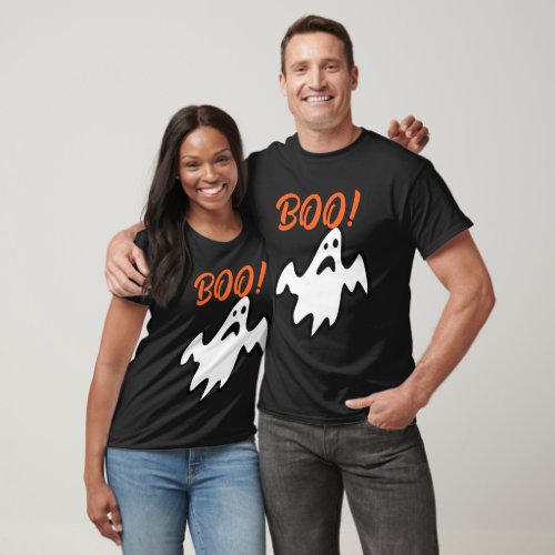 Halloween Costume Ghost Graphic Boo Design Family T_Shirt
