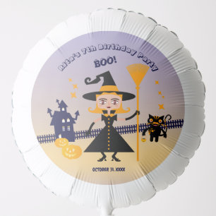 Halloween Costume Girl Witch Birthday Party Balloon