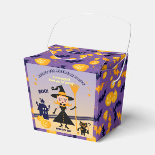 Halloween Costume Girl Witch Birthday Party Favor Boxes