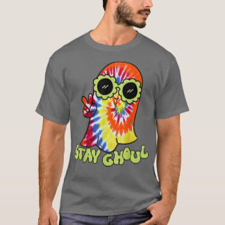Halloween Costume Groovy Ghost Stay Ghoul Tie Dye  T-Shirt