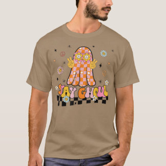 Halloween Costume Groovy Ghost Stay Ghoul Tie Dye  T-Shirt